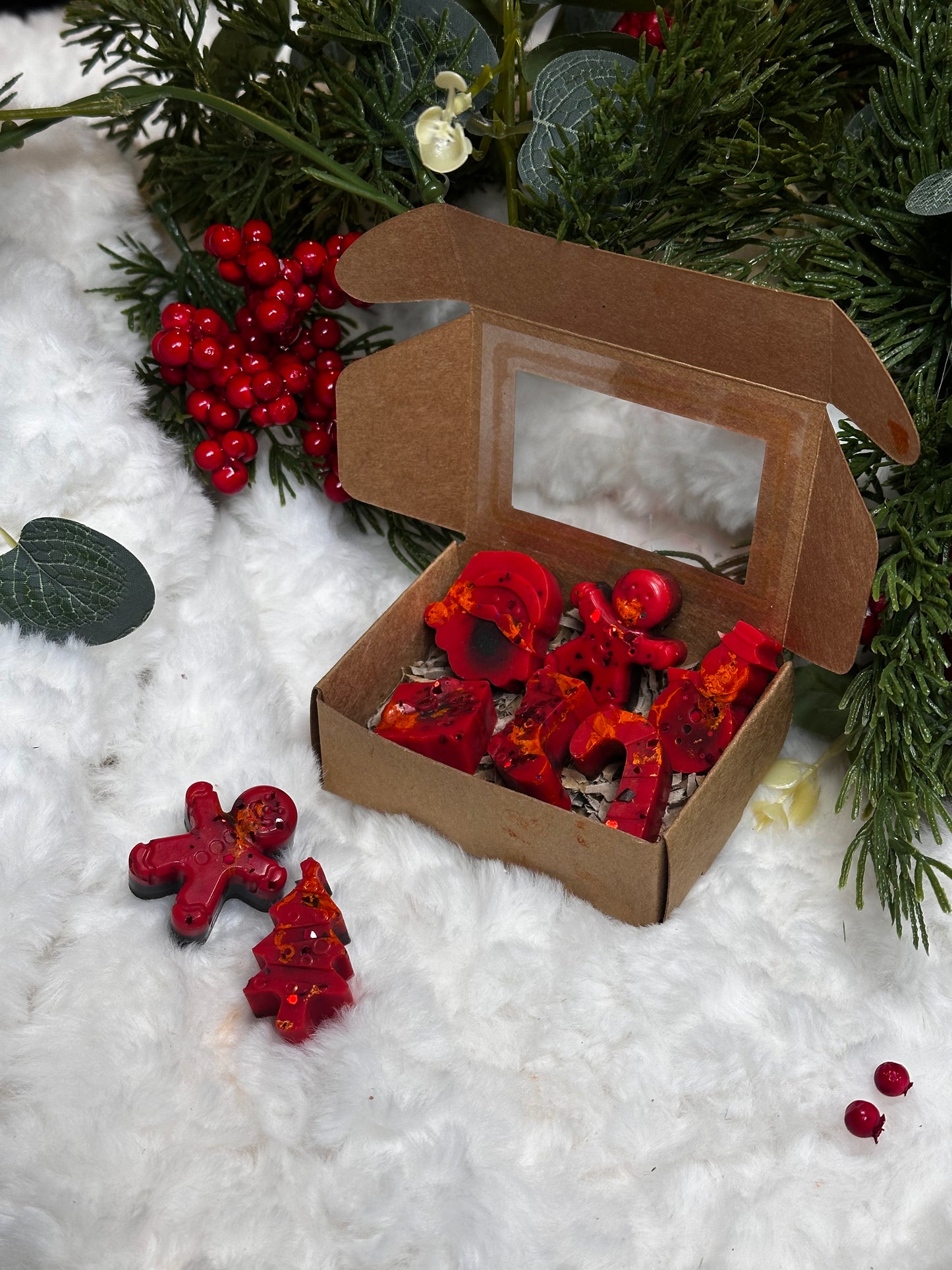 🎁 Christmas Shape Wax Melt Assortment | Festive Handmade Melts, Pack of 6