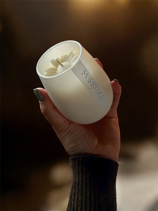 Pure Serenity: Simple White Smooth Soy Candle