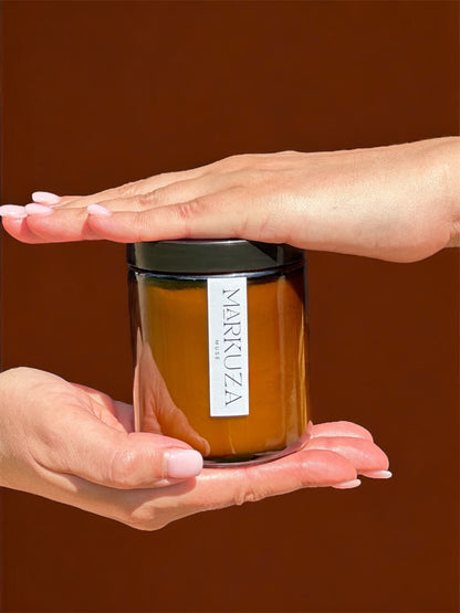 Amber Jar Wood Wick Candle - Autumn Collection